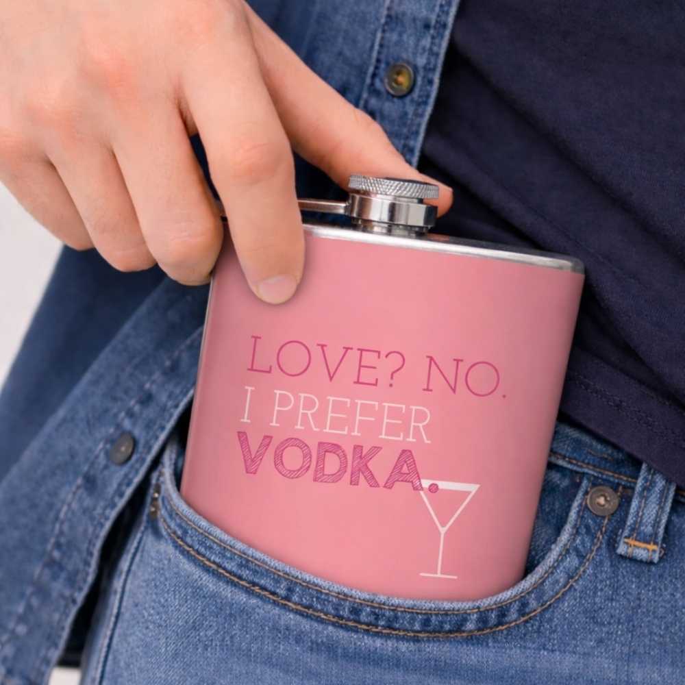 Hip Flask  -  Love , No . I Prefer Vodka - Image 3