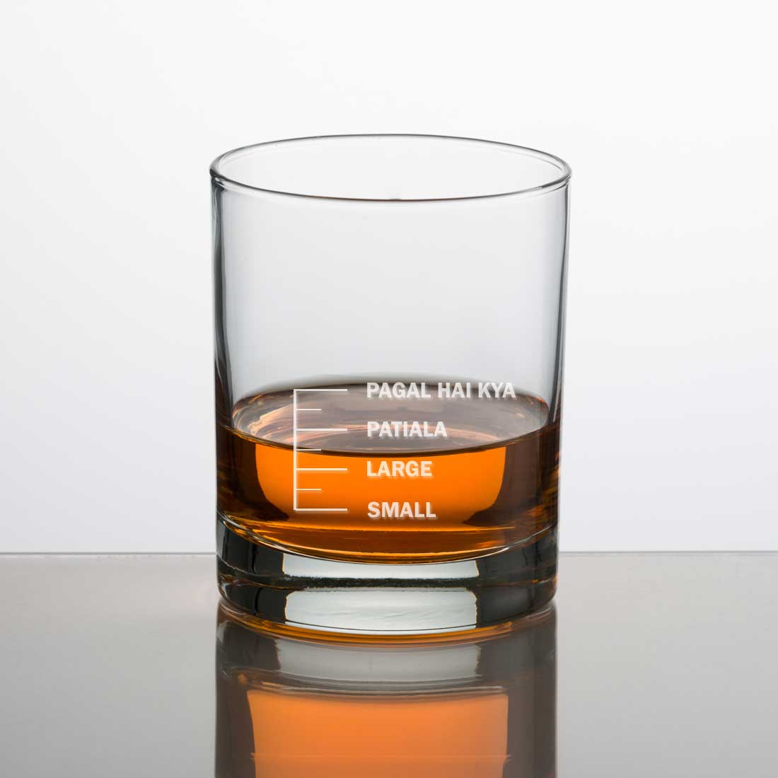 Whiskey Glasses Liquor Glass-  Anniversary Birthday Gift Funny Gifts for Husband Bf - SMALL LARGE PATIYALA PAGAL HAI KYA - Image 11