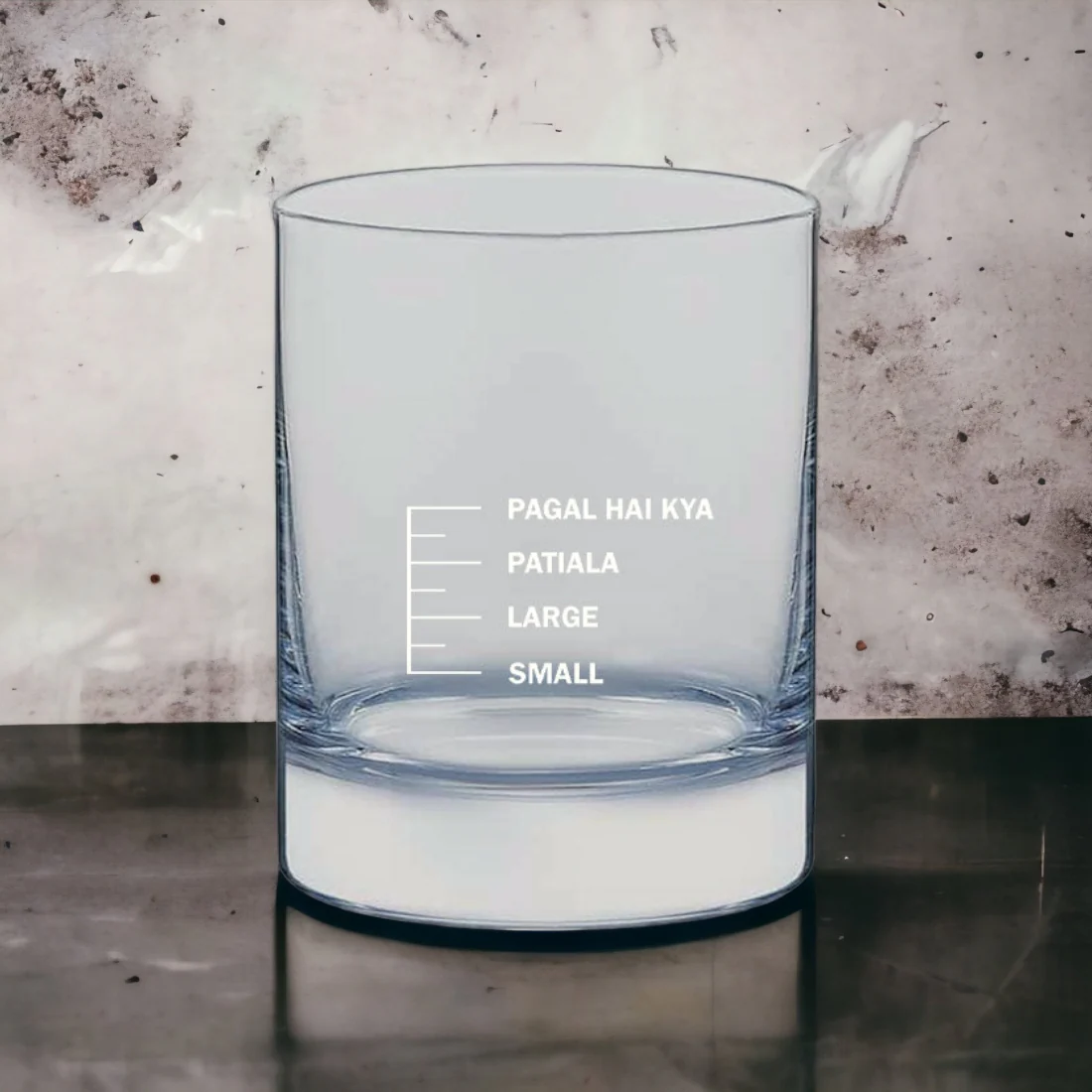 Whiskey Glasses Liquor Glass-  Anniversary Birthday Gift Funny Gifts for Husband Bf - SMALL LARGE PATIYALA PAGAL HAI KYA - Image 13