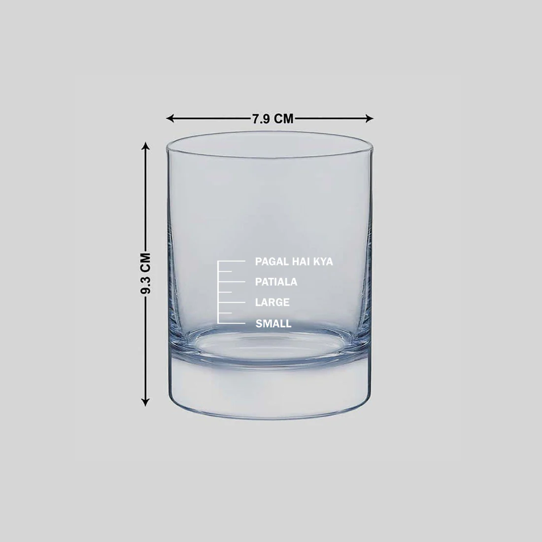 Whiskey Glasses Liquor Glass-  Anniversary Birthday Gift Funny Gifts for Husband Bf - SMALL LARGE PATIYALA PAGAL HAI KYA - Image 14
