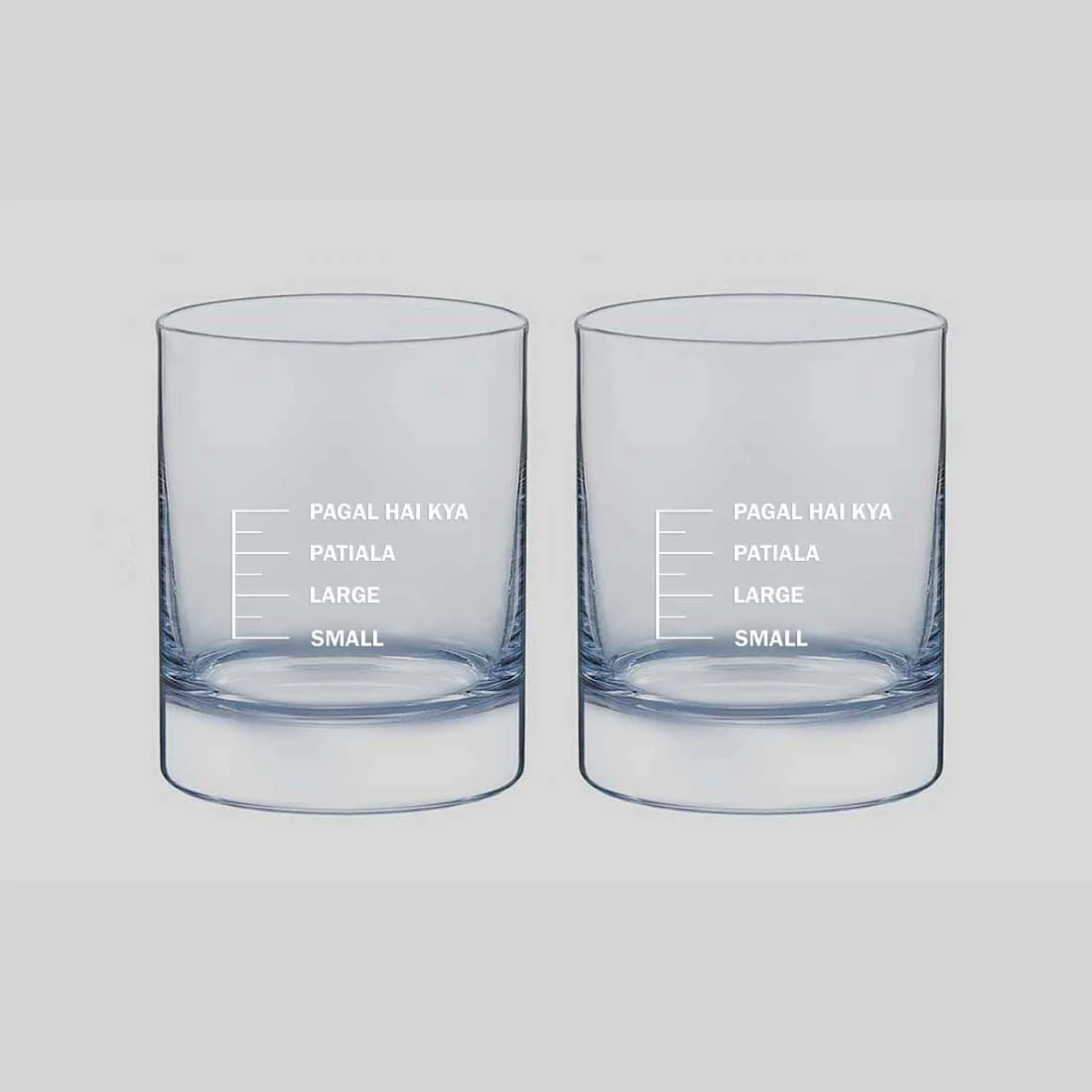 Whiskey Glasses Liquor Glass-  Anniversary Birthday Gift Funny Gifts for Husband Bf - SMALL LARGE PATIYALA PAGAL HAI KYA - Image 15