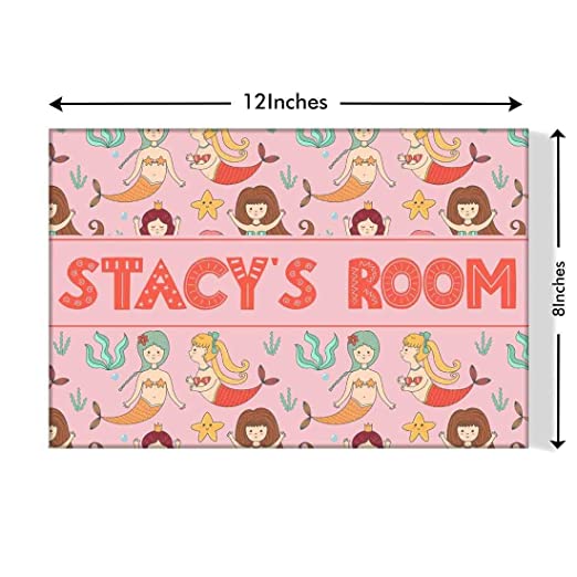 Children's Name Plate Door Sign - Mermaid & Stars. - Image 3