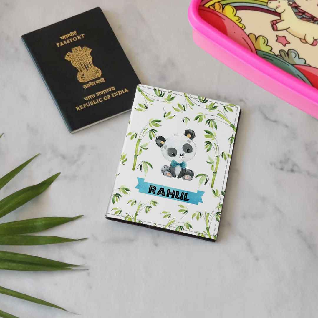 Nutcase Personalized Passport Cover PU Leather Polyfabric - Panda - Image 3
