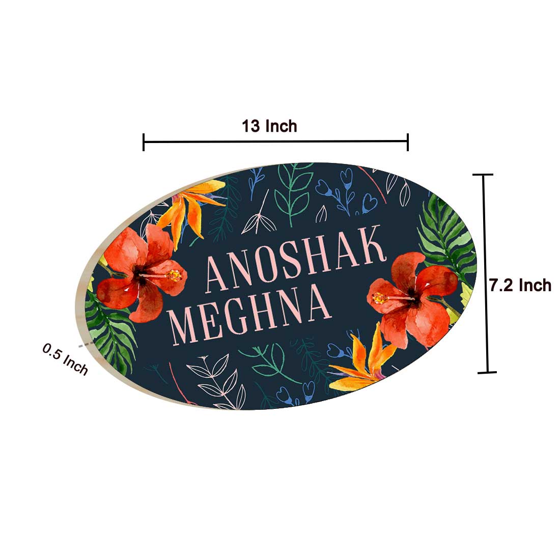 Custom Door Name Plate for House Cafes Bungalow - Flower Petals and Leaf - Image 6