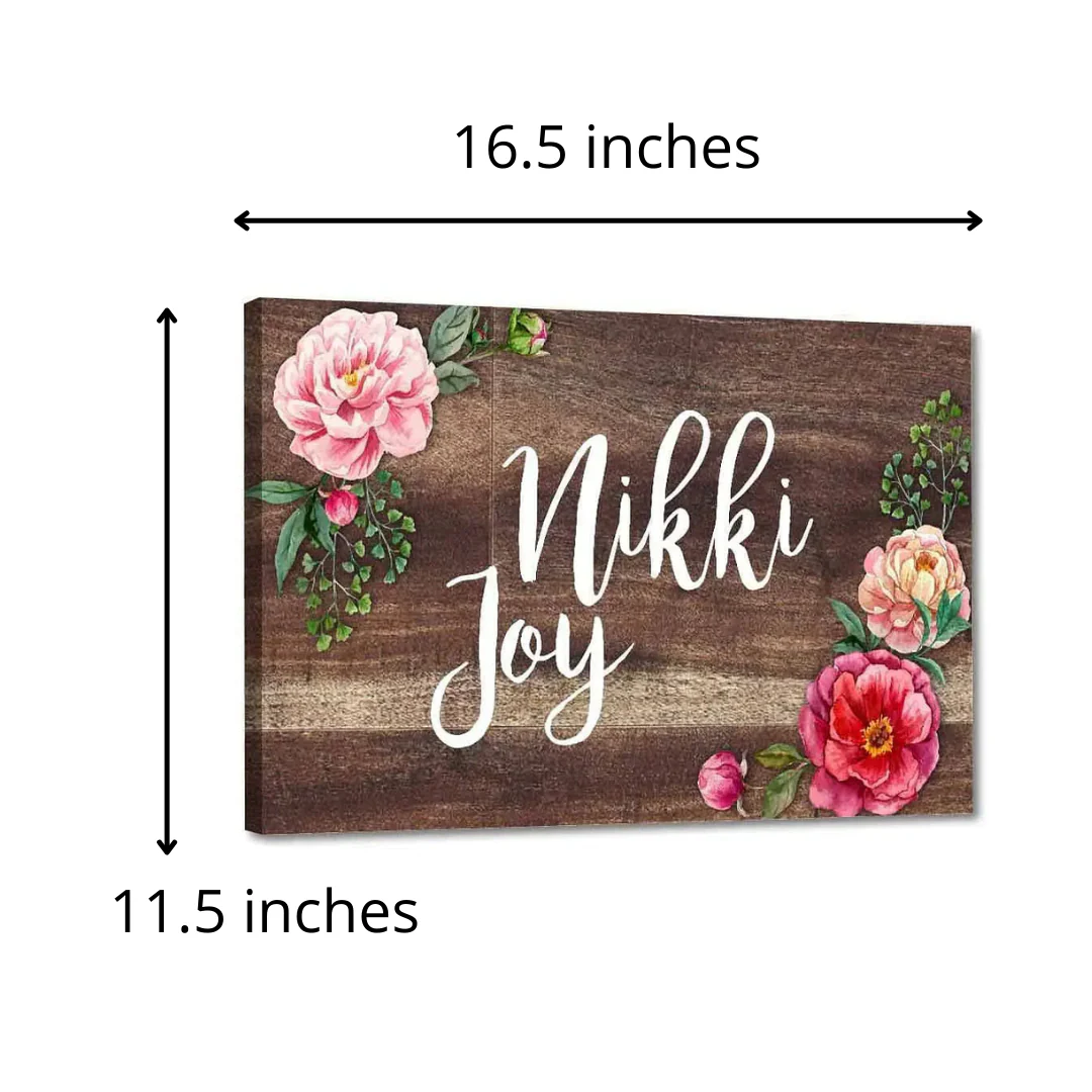 Personalized Name Plates for Home Flats Restaurants Office Cafe - Floral Roses - Image 10