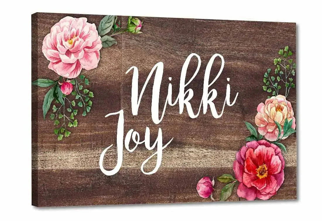 Personalized Name Plates for Home Flats Restaurants Office Cafe - Floral Roses - Image 4