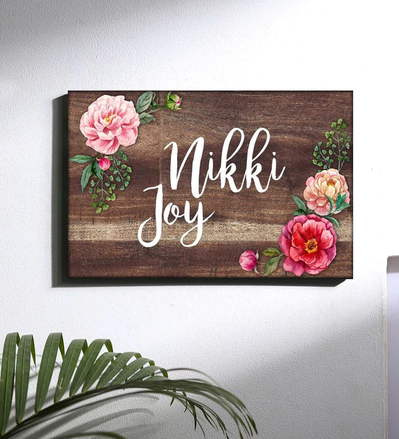 Personalized Name Plates for Home Flats Restaurants Office Cafe - Floral Roses - Image 5