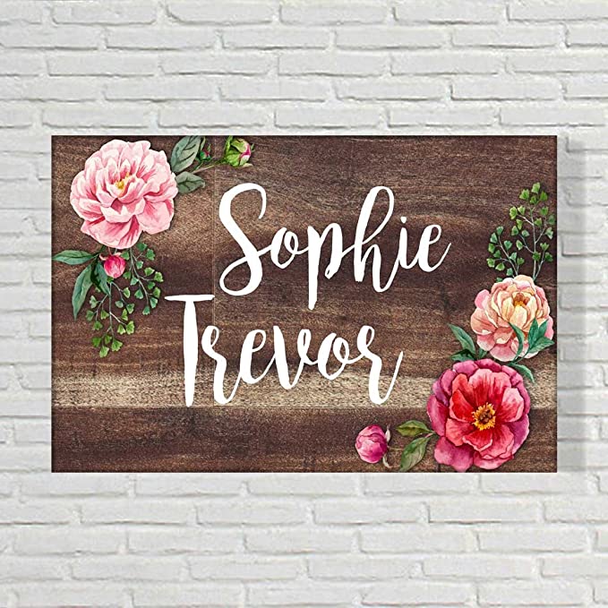 Personalized Name Plates for Home Flats Restaurants Office Cafe - Floral Roses - Image 6