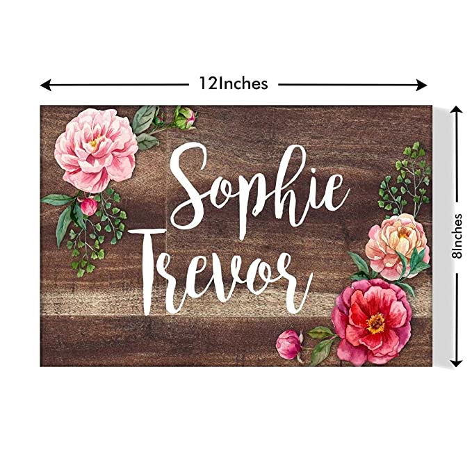 Personalized Name Plates for Home Flats Restaurants Office Cafe - Floral Roses - Image 7