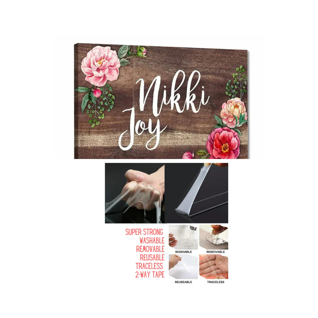 Personalized Name Plates for Home Flats Restaurants Office Cafe - Floral Roses - Image 9