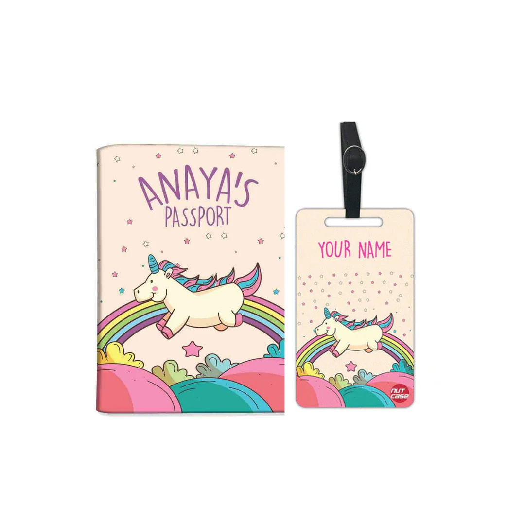 New Customized Passport Holder - Magical Unicorn Rainbows - Image 3