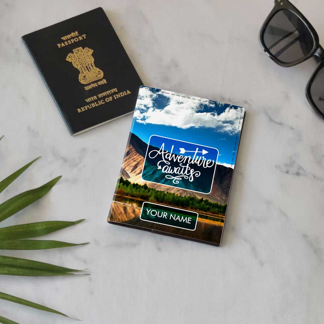 Custom Passport Cover for Gift - Adventure Awaits - Image 6