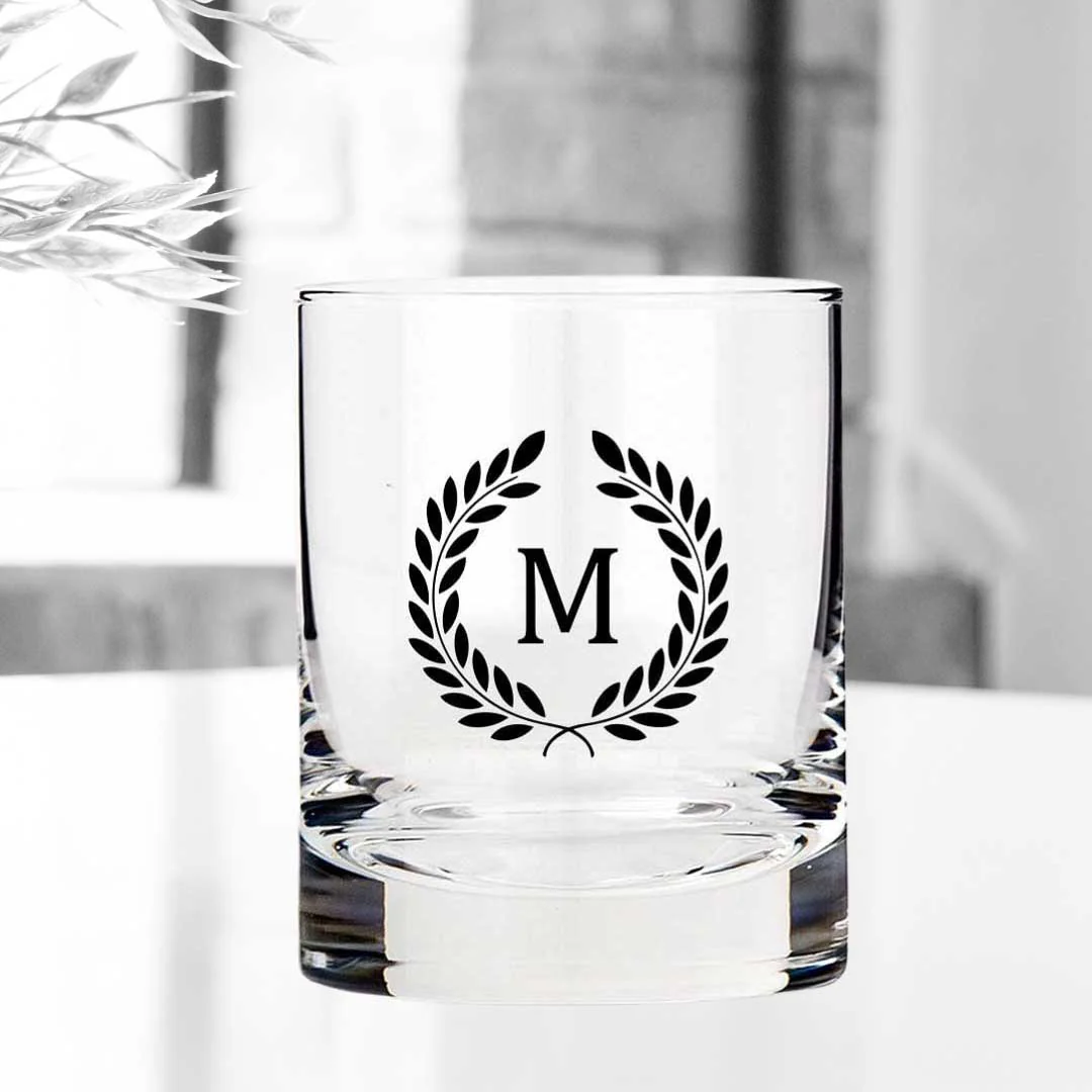 Customized Whiskey Glass with Initials Monogram-Perfect Gift for Boyfriend Husband - Image 4