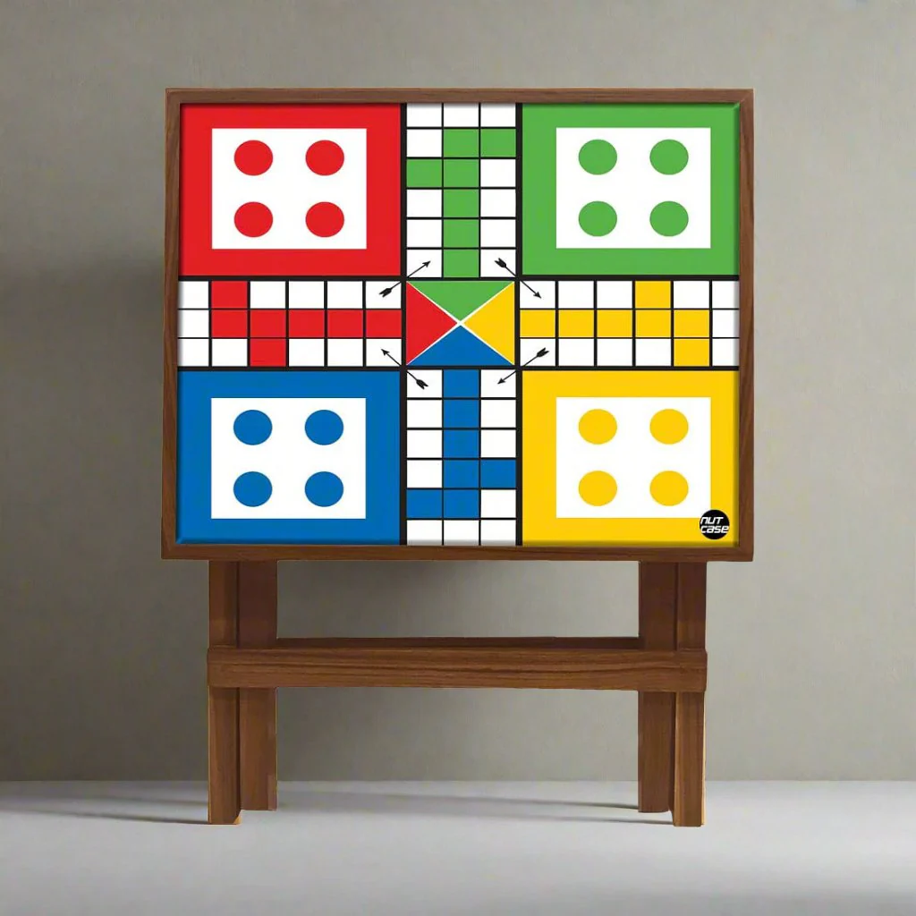 Ludo Coffee Table Folding for Home Bedroom - Teak Wood - Image 4