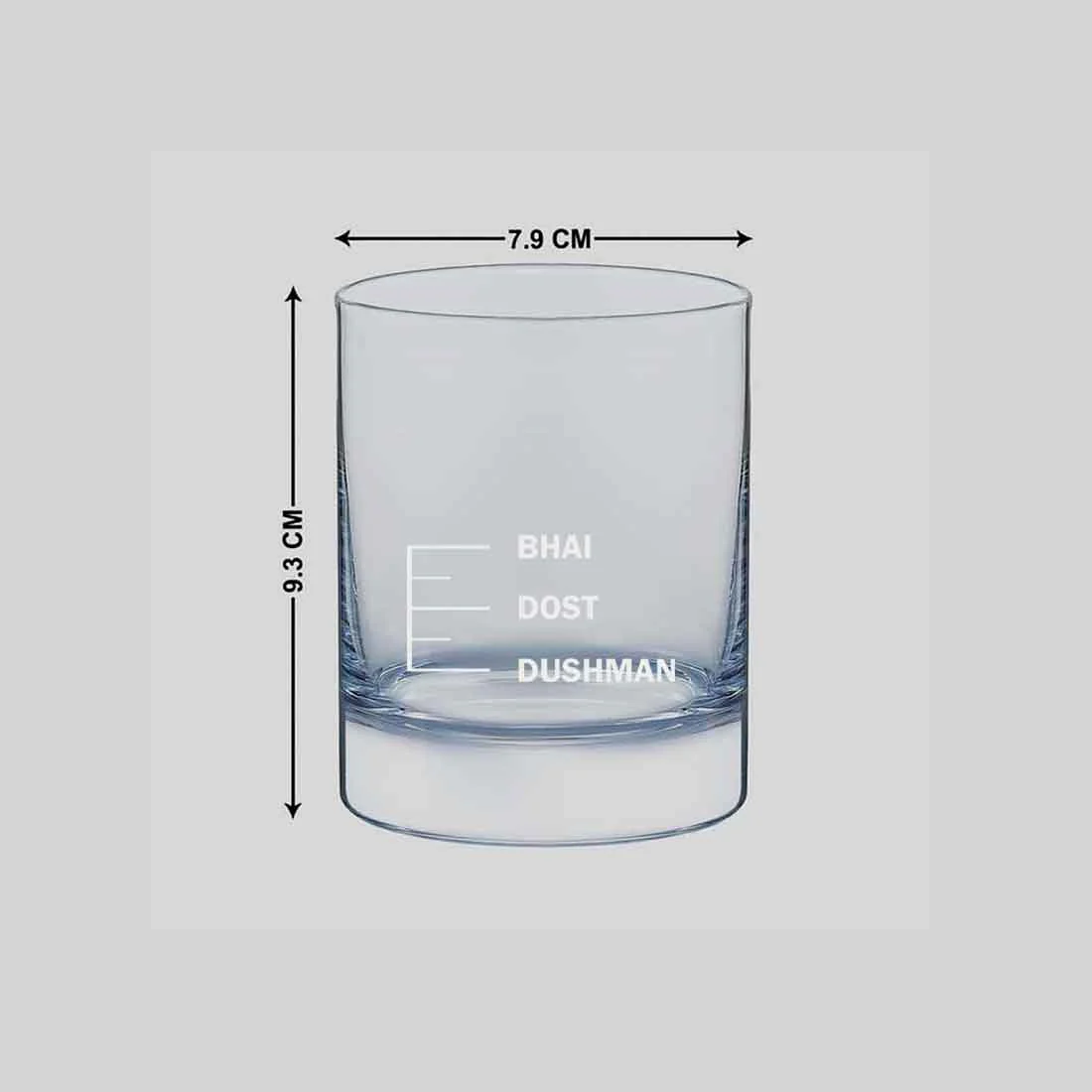 Whiskey Glasses Liquor Glass- Anniversary Birthday Gift Funny Gifts for Husband Bf - DUSHMAN DOST BHAI - Image 12