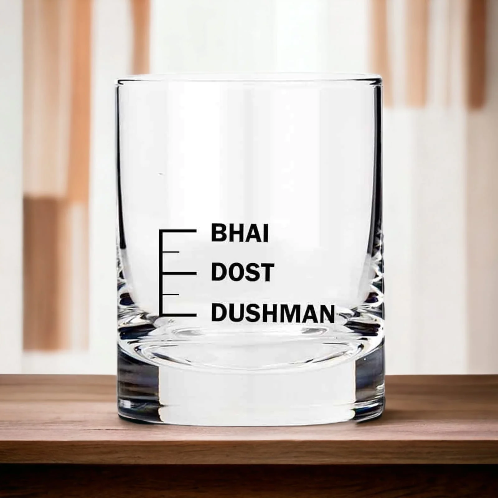 Whiskey Glasses Liquor Glass- Anniversary Birthday Gift Funny Gifts for Husband Bf - DUSHMAN DOST BHAI - Image 3