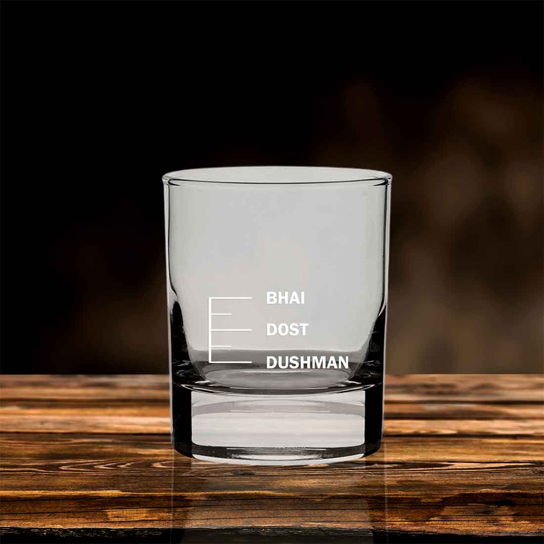 Whiskey Glasses Liquor Glass- Anniversary Birthday Gift Funny Gifts for Husband Bf - DUSHMAN DOST BHAI - Image 4