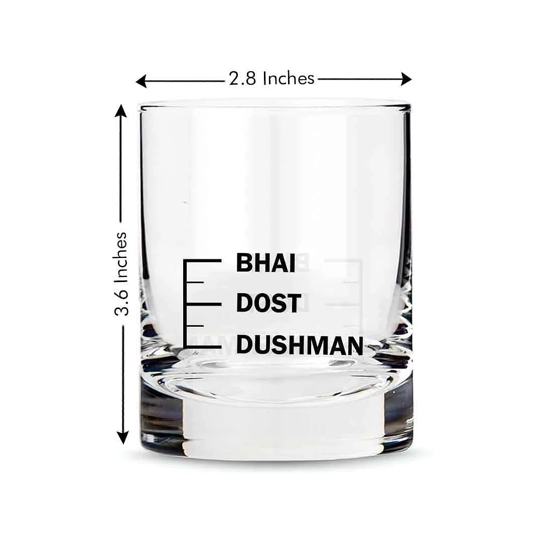Whiskey Glasses Liquor Glass- Anniversary Birthday Gift Funny Gifts for Husband Bf - DUSHMAN DOST BHAI - Image 9
