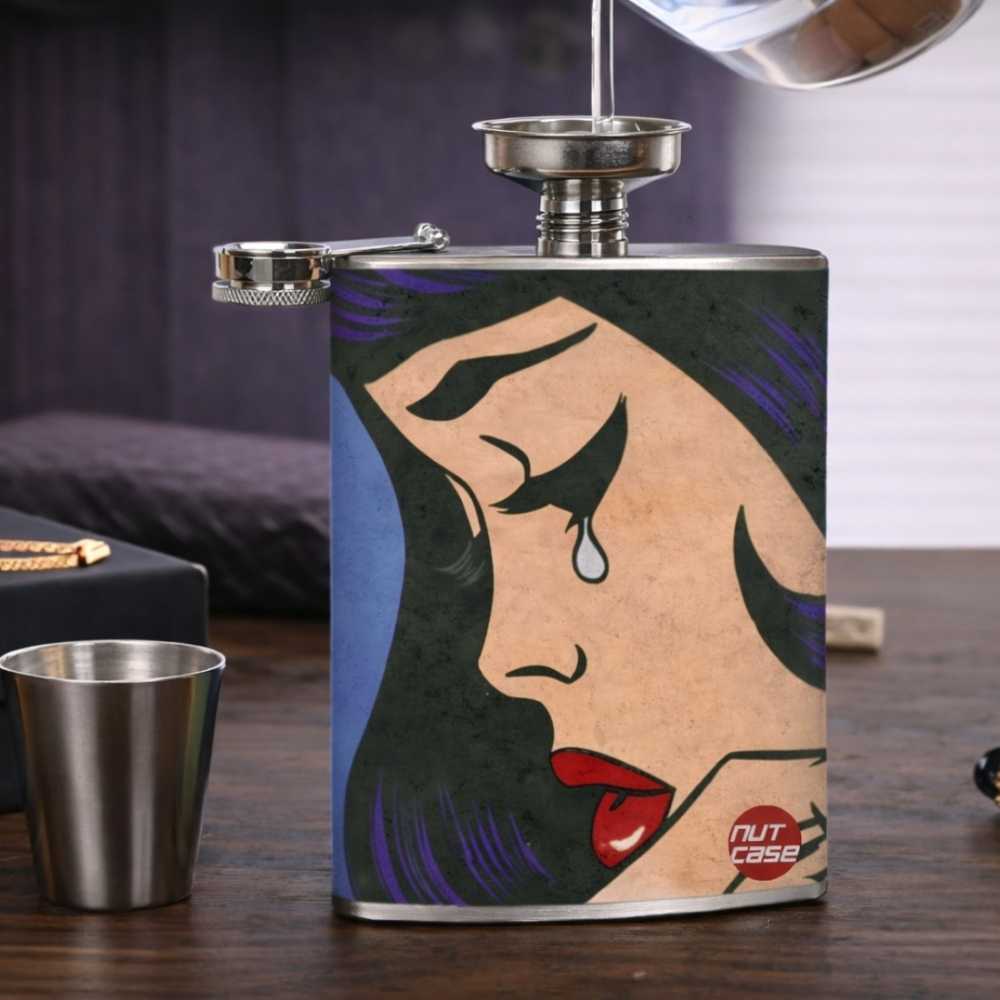Hip Flask - Cry Pop Art - Image 3