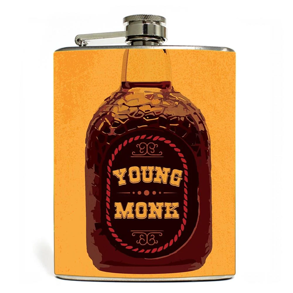 Designer Hip Flask - Nutcase - Free Funnel Along - Young Monk - Image 4