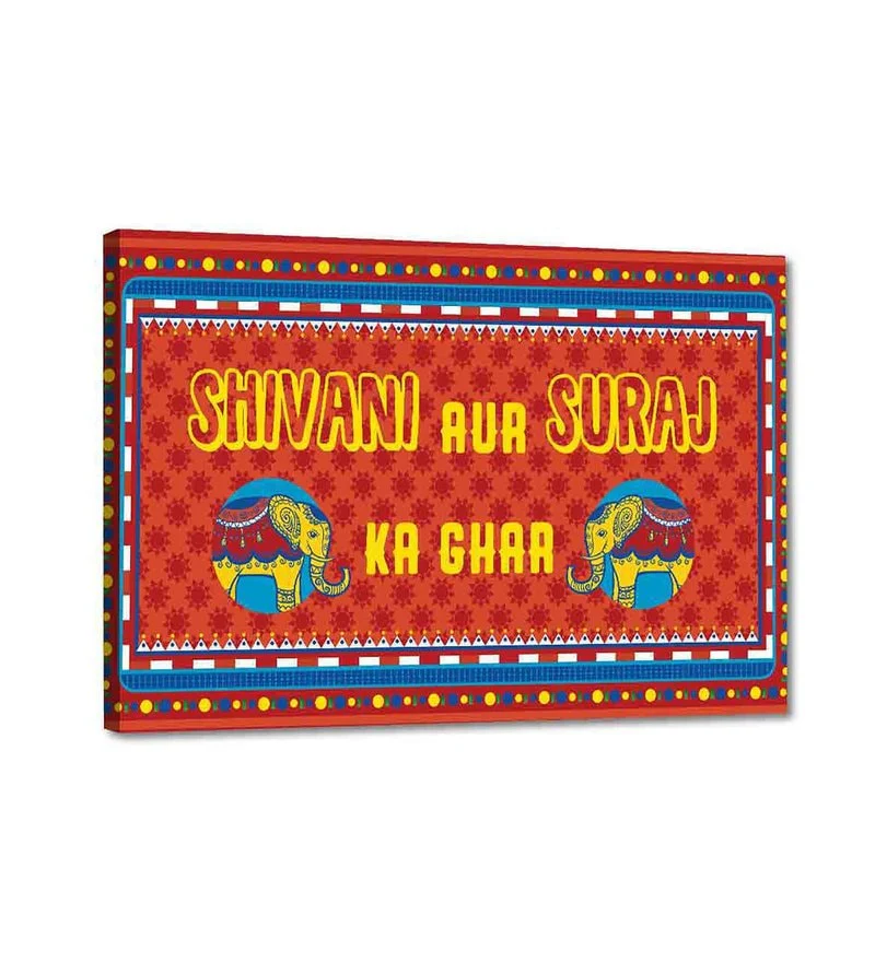 Quirky Unique Name Plate for Home - Indian Kitsch Art - Image 4