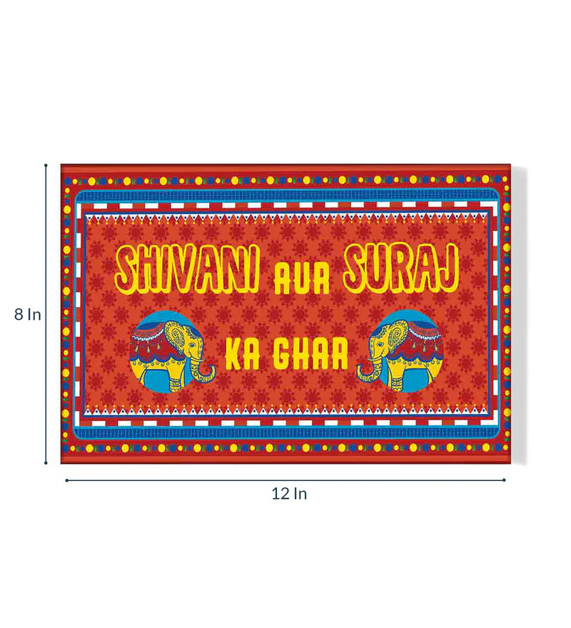 Quirky Unique Name Plate for Home - Indian Kitsch Art - Image 5