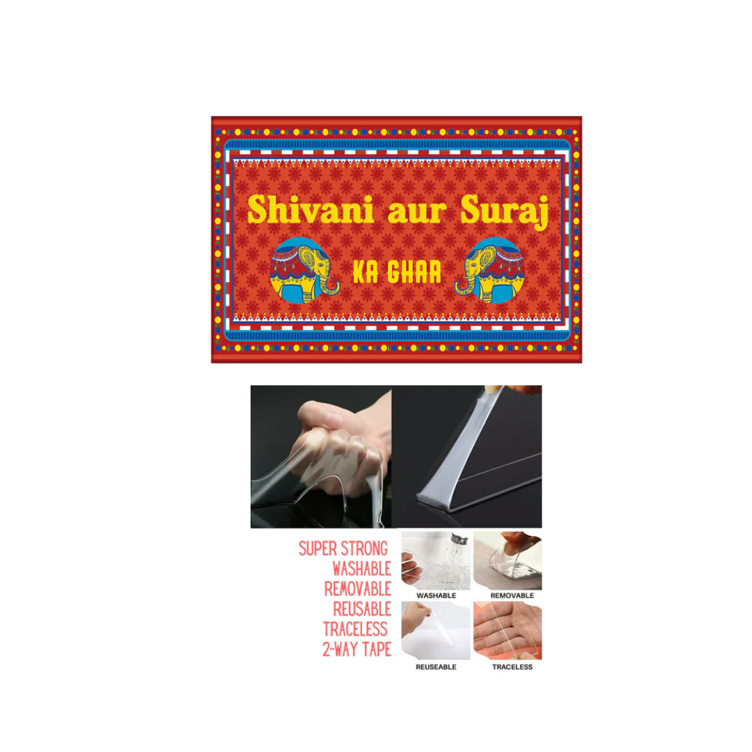 Quirky Unique Name Plate for Home - Indian Kitsch Art - Image 7