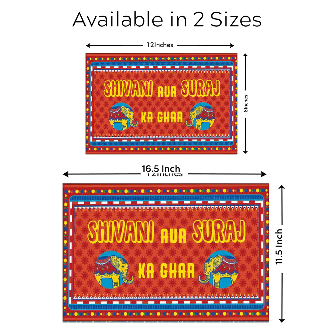 Quirky Unique Name Plate for Home - Indian Kitsch Art - Image 9