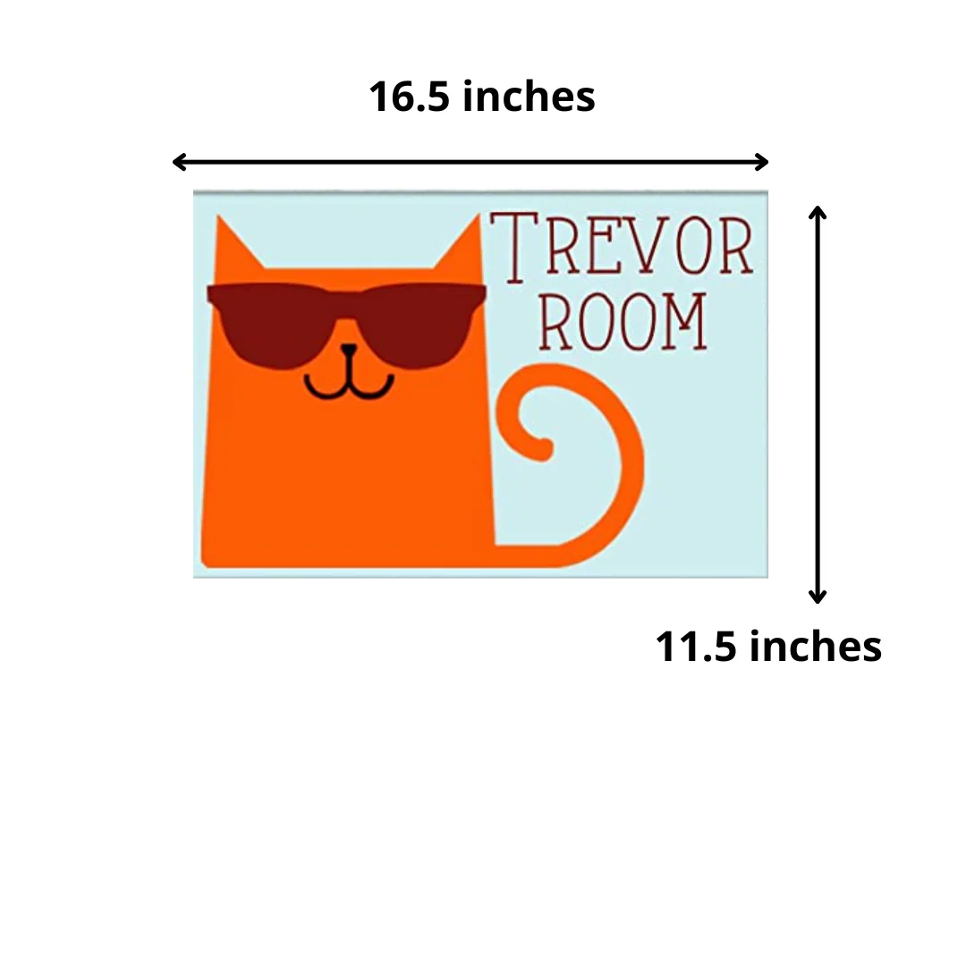 Kids Custom Name Board  -  Cat Hipster - Image 5