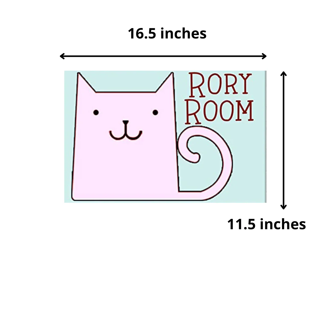 Children's Custom Door Name Plate -  Sweet Cat - Image 5