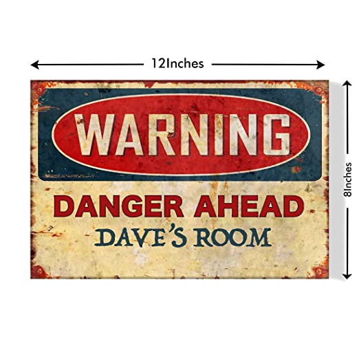 Customized Children's Bedroom Door Name Plate - Warning - Image 3