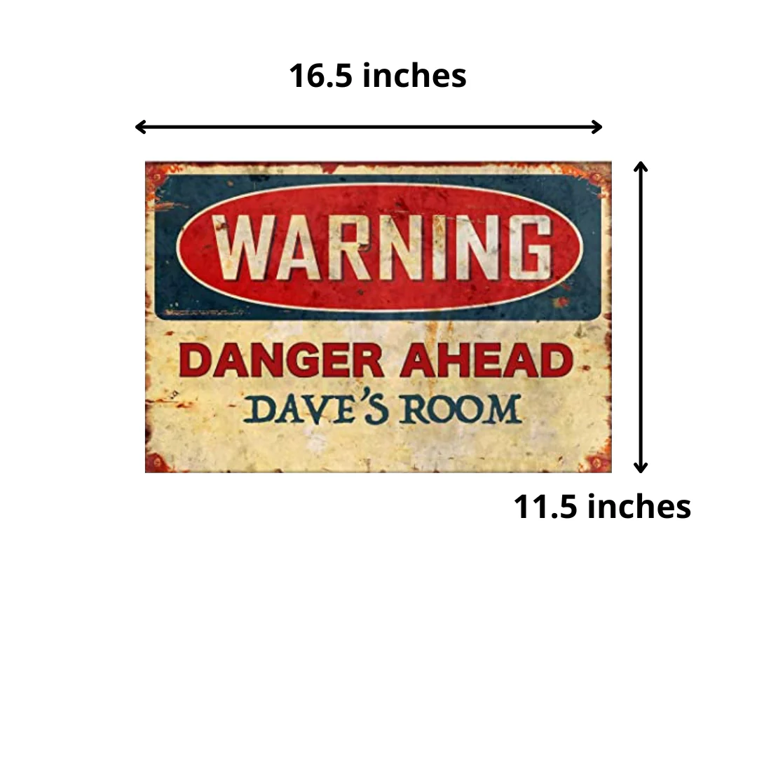 Customized Children's Bedroom Door Name Plate - Warning - Image 5