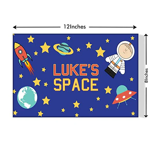 Customized Children's Door Name Plate - Space Astronaut Galaxy Universe - Image 4