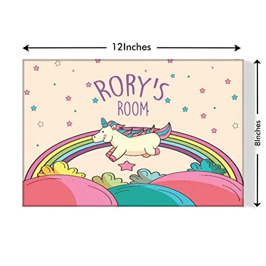 Customized Kids Name Plate - Rainbow Horse - Image 3