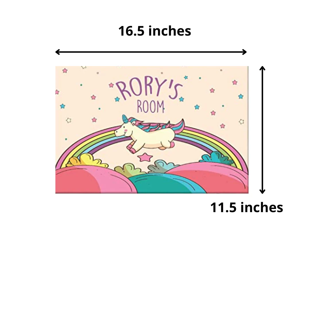 Customized Kids Name Plate - Rainbow Horse - Image 5