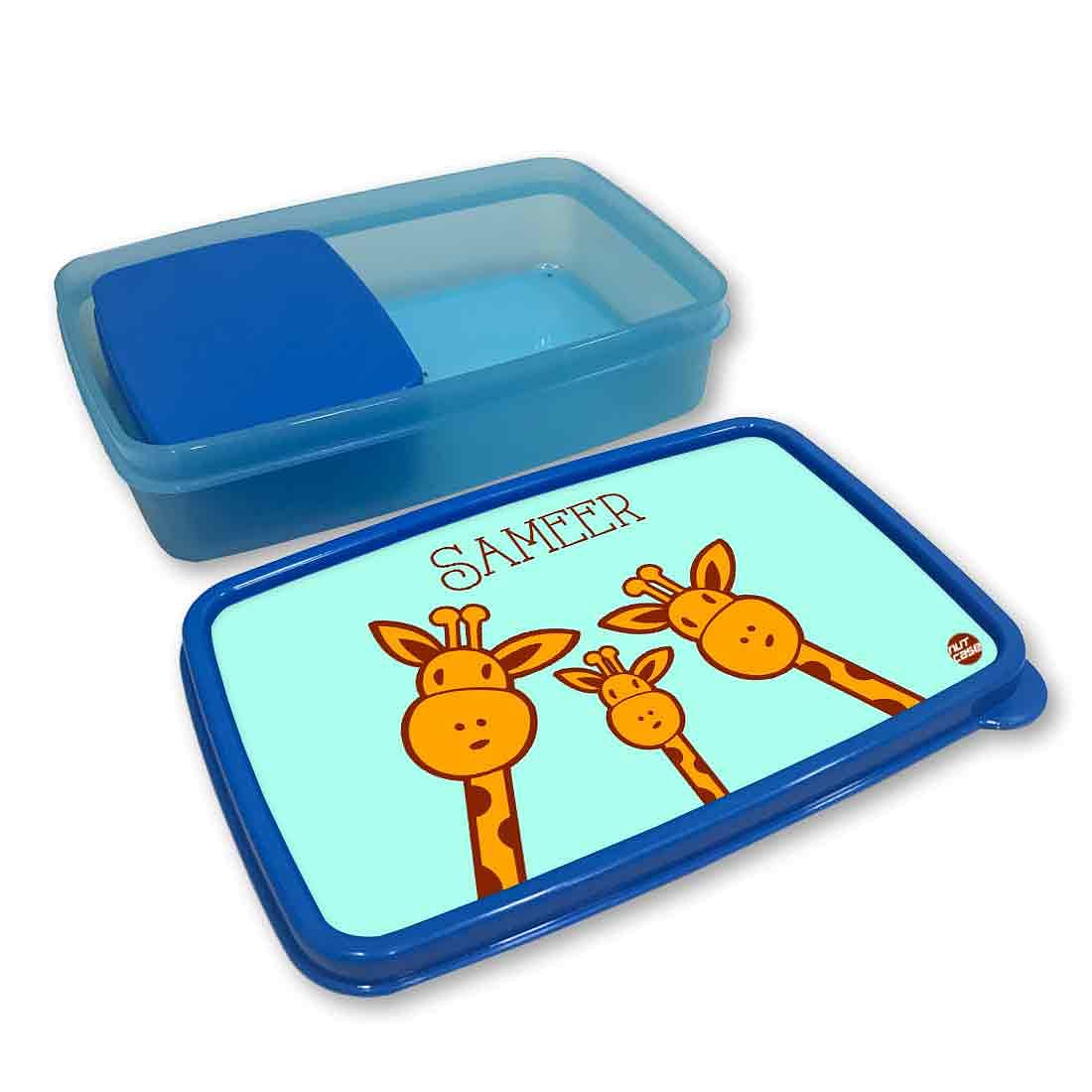 Custom Snack Box for Kids Boy With Small Container - Cute Giraffes - Image 3