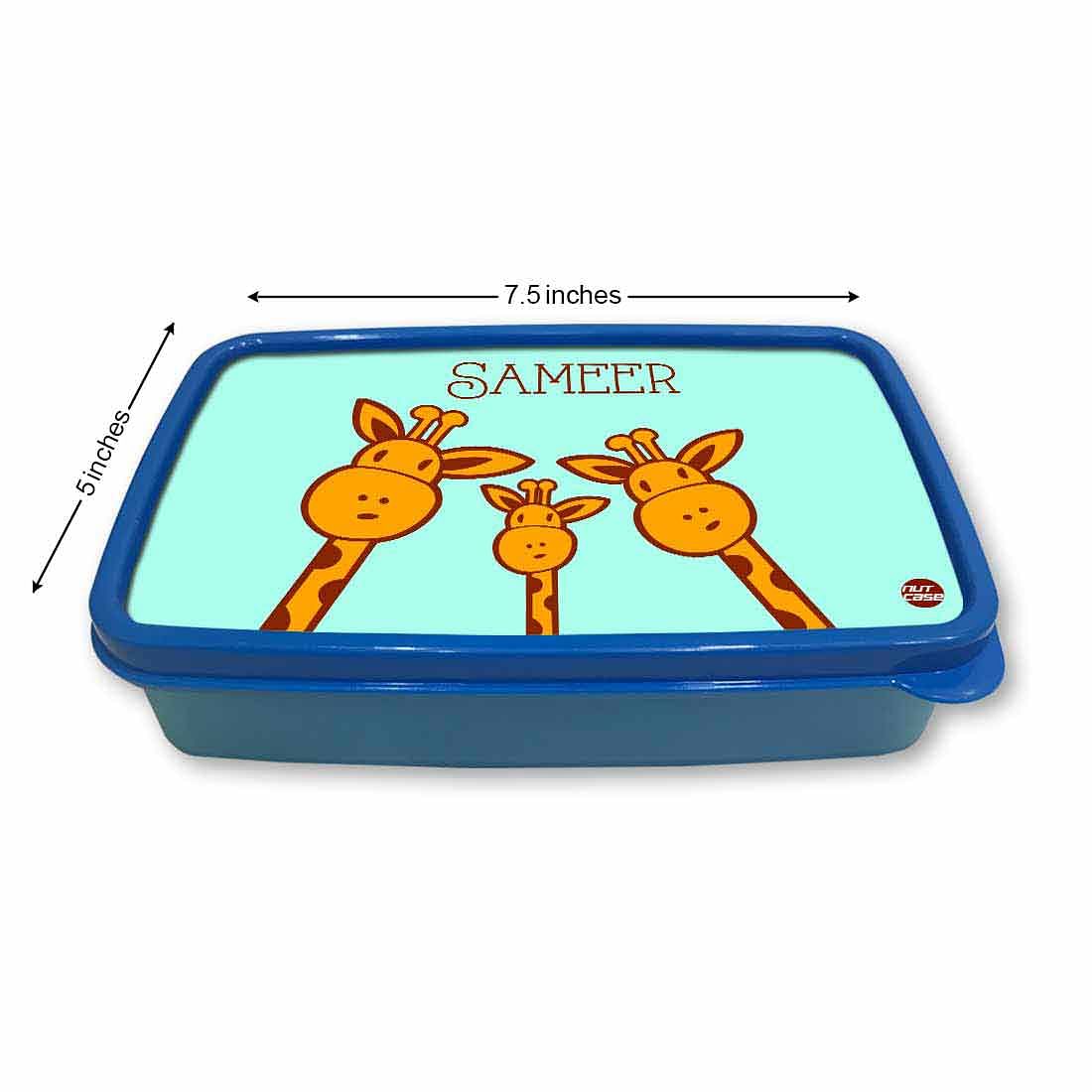Custom Snack Box for Kids Boy With Small Container - Cute Giraffes - Image 5