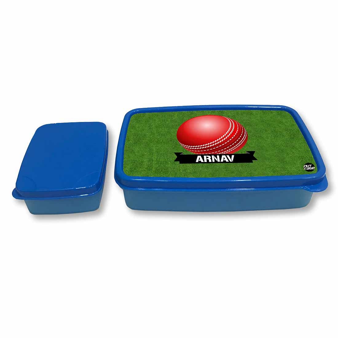 Custom Lunch Box for Kids Boys Add Your Name - Cricket Ball - Image 4