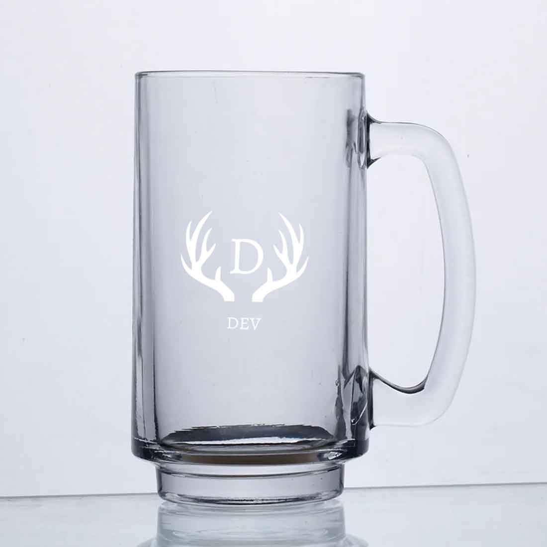 Nutcase Custom Beer Glasses-Engraved Beer Cup with Initial, Name - Image 3