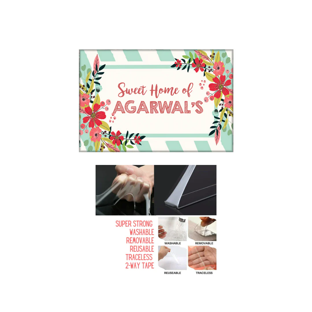 Creative nameplate for Door - Floral Eden - Image 8