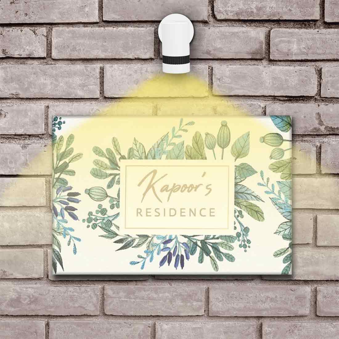 Personalized Door Name Plate for Home - Elegant Flowers - Image 11