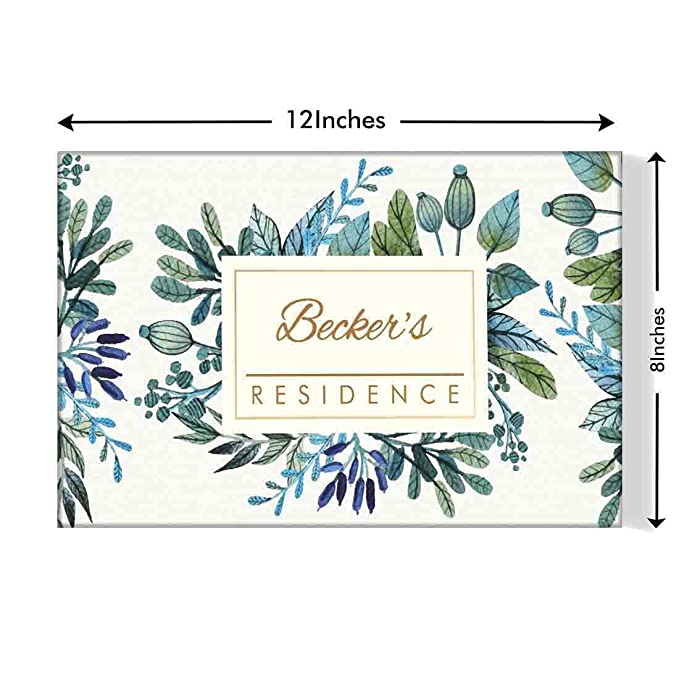 Personalized Door Name Plate for Home - Elegant Flowers - Image 5