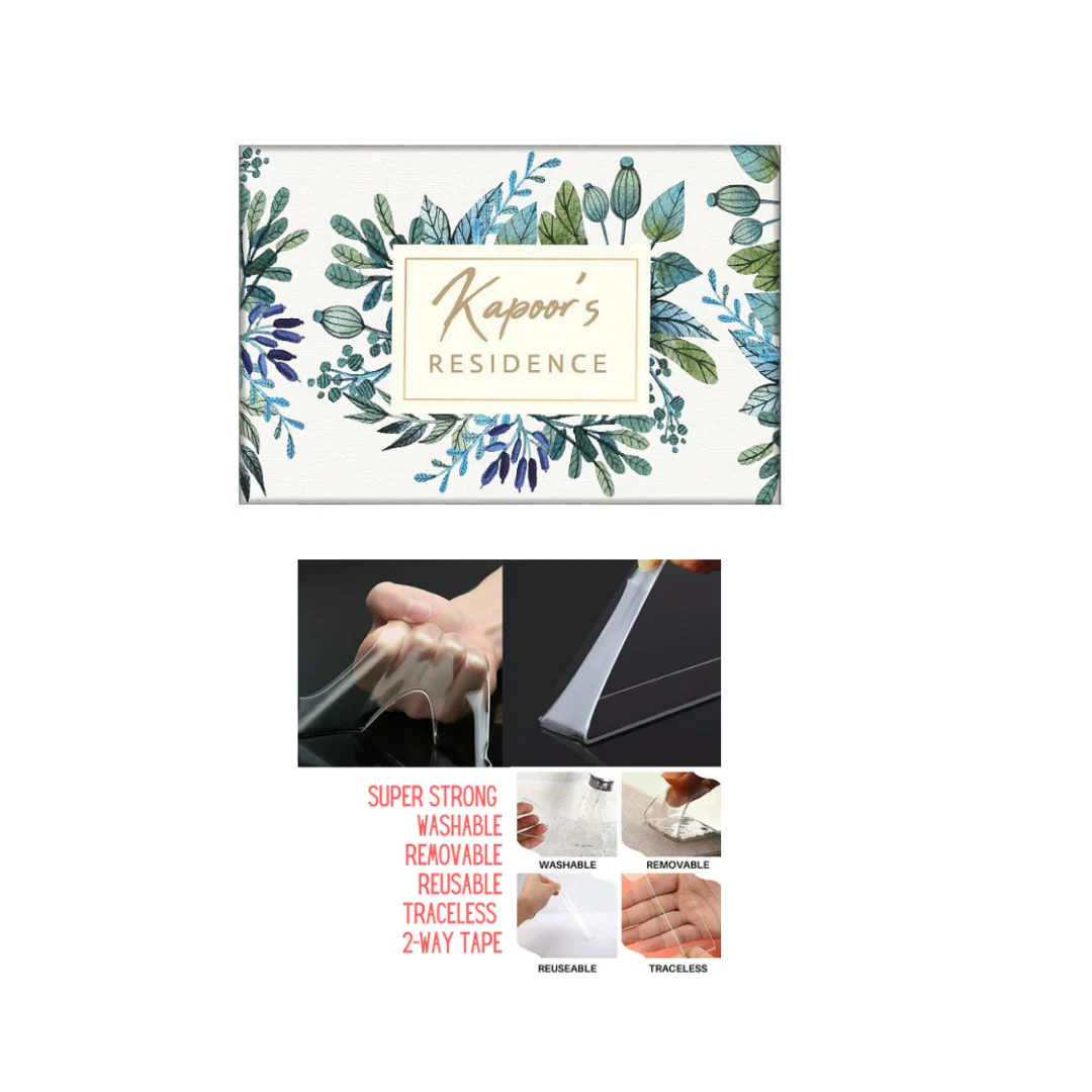 Personalized Door Name Plate for Home - Elegant Flowers - Image 7