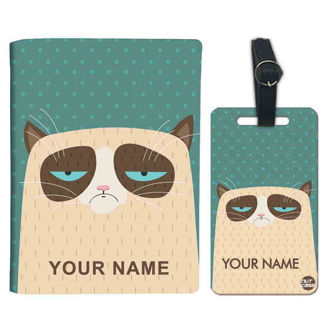 Cute Customized Passport Cover -  Grumping Cat - Image 10