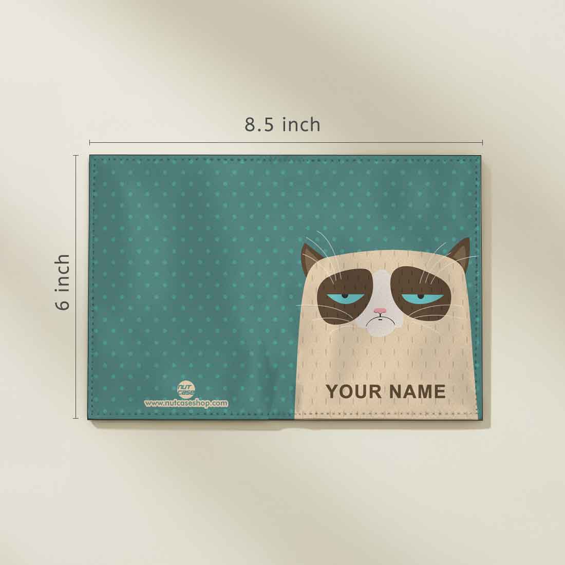 Cute Customized Passport Cover -  Grumping Cat - Image 5