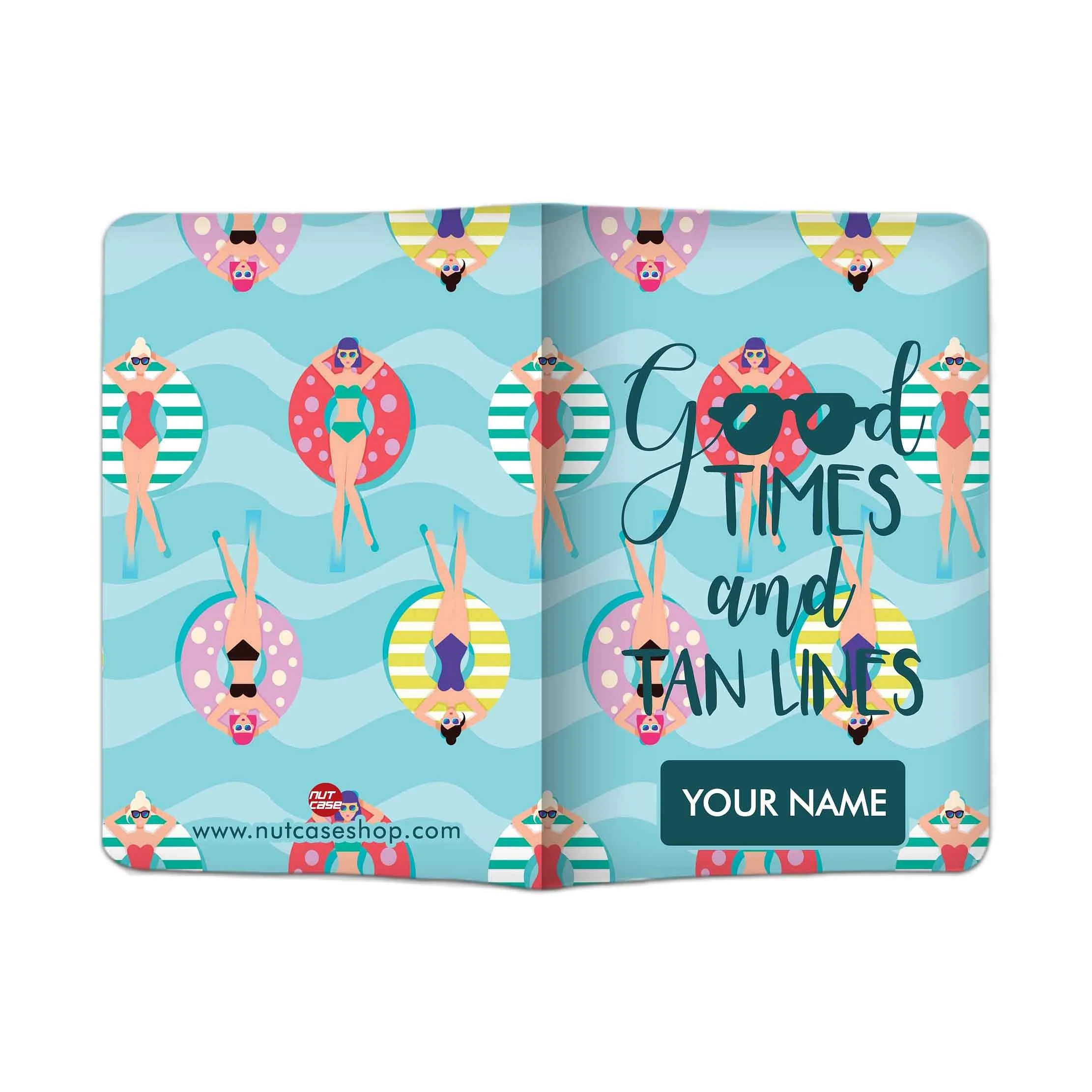 Classy Personalized Cute Passport Cover -  Good Times And Tan Lines - Image 3