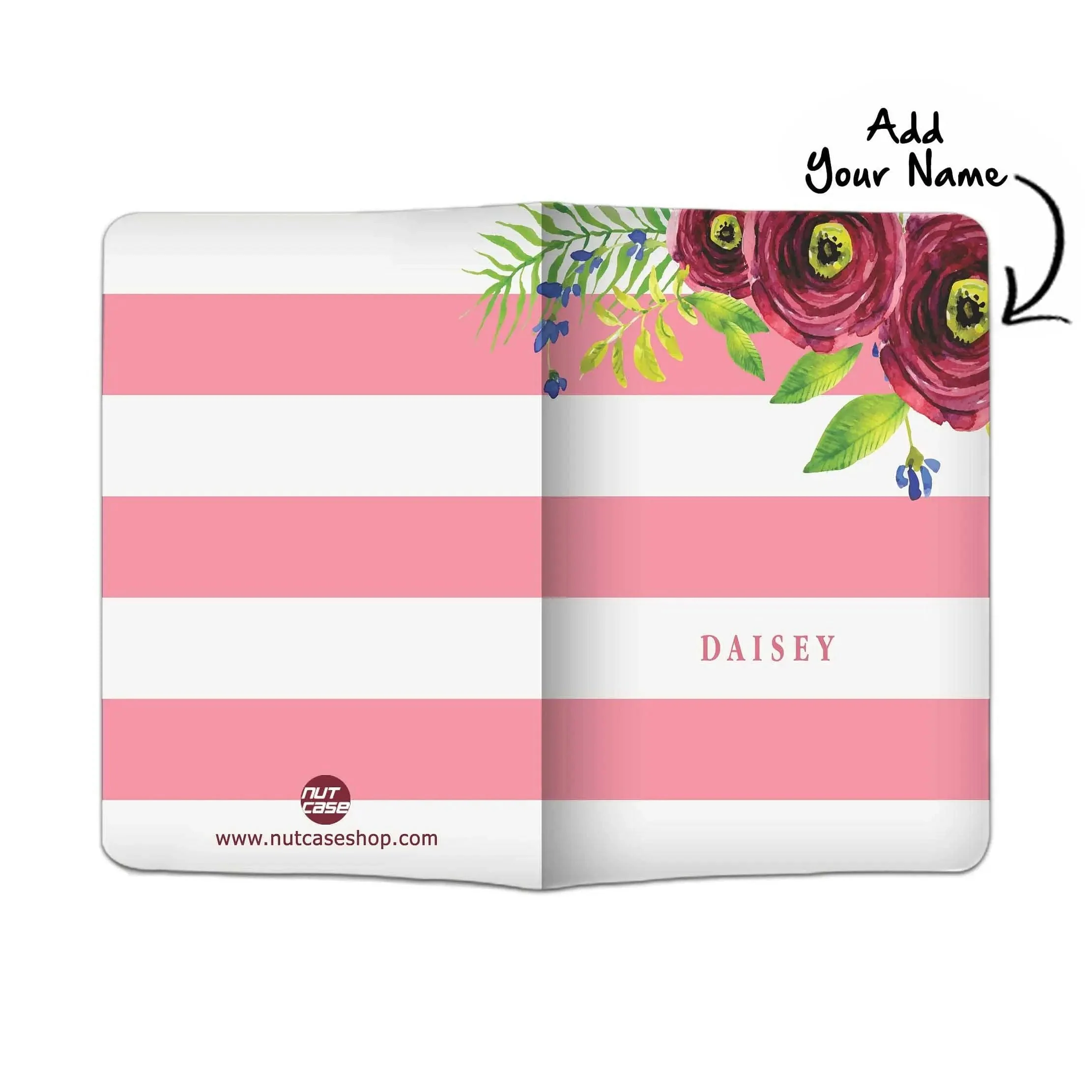 New Customized Passport Holder - Pink Strips - Image 4