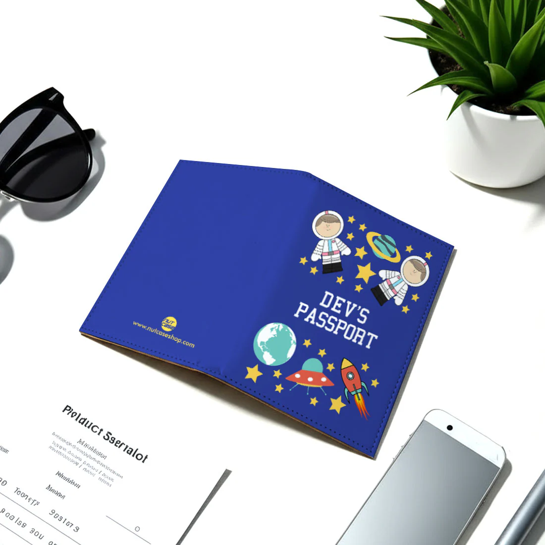 Customized Fancy Passport Holder - Space - Image 3