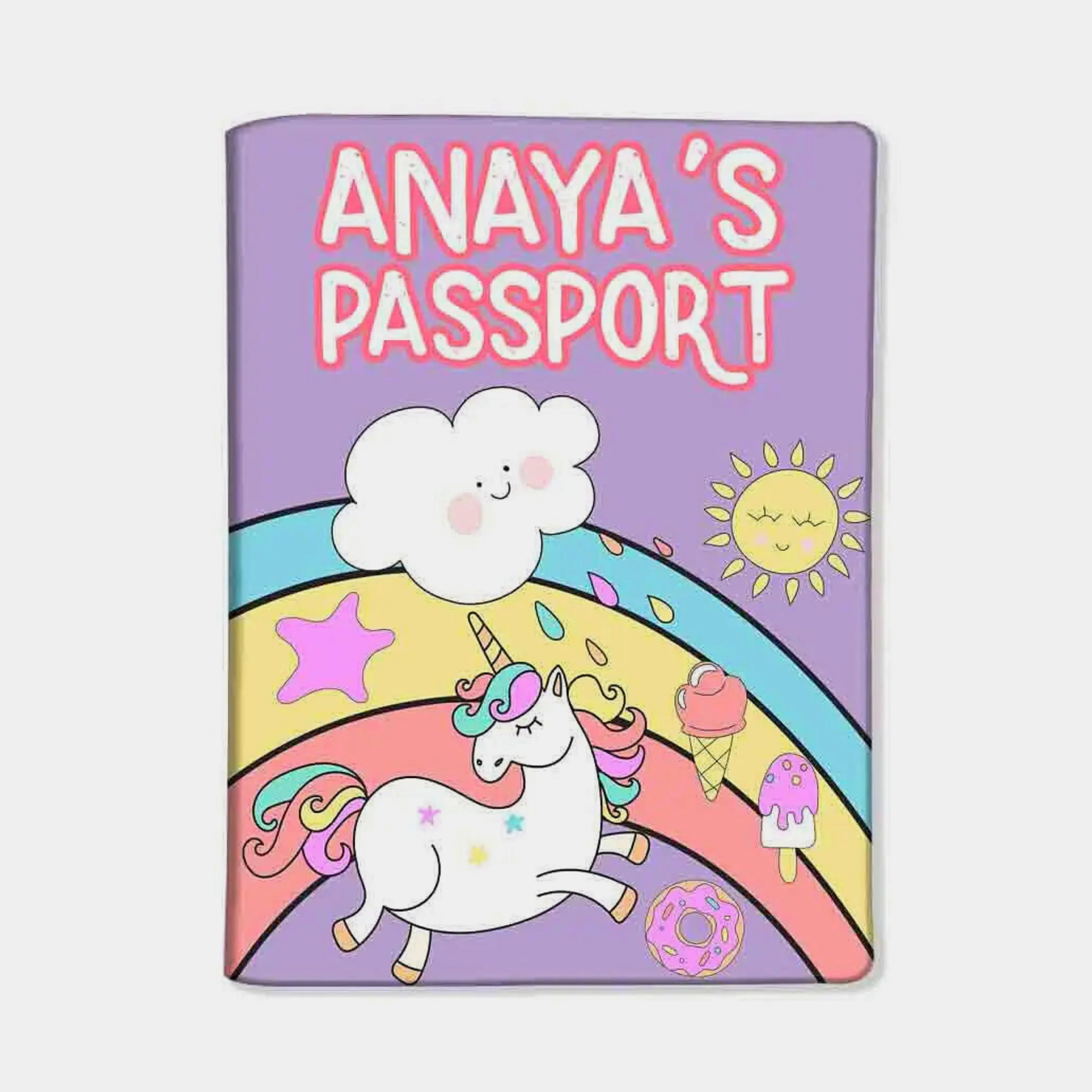 Nice Passport Cover for Gift - Unicorn Rainbows Sunshine - Image 10