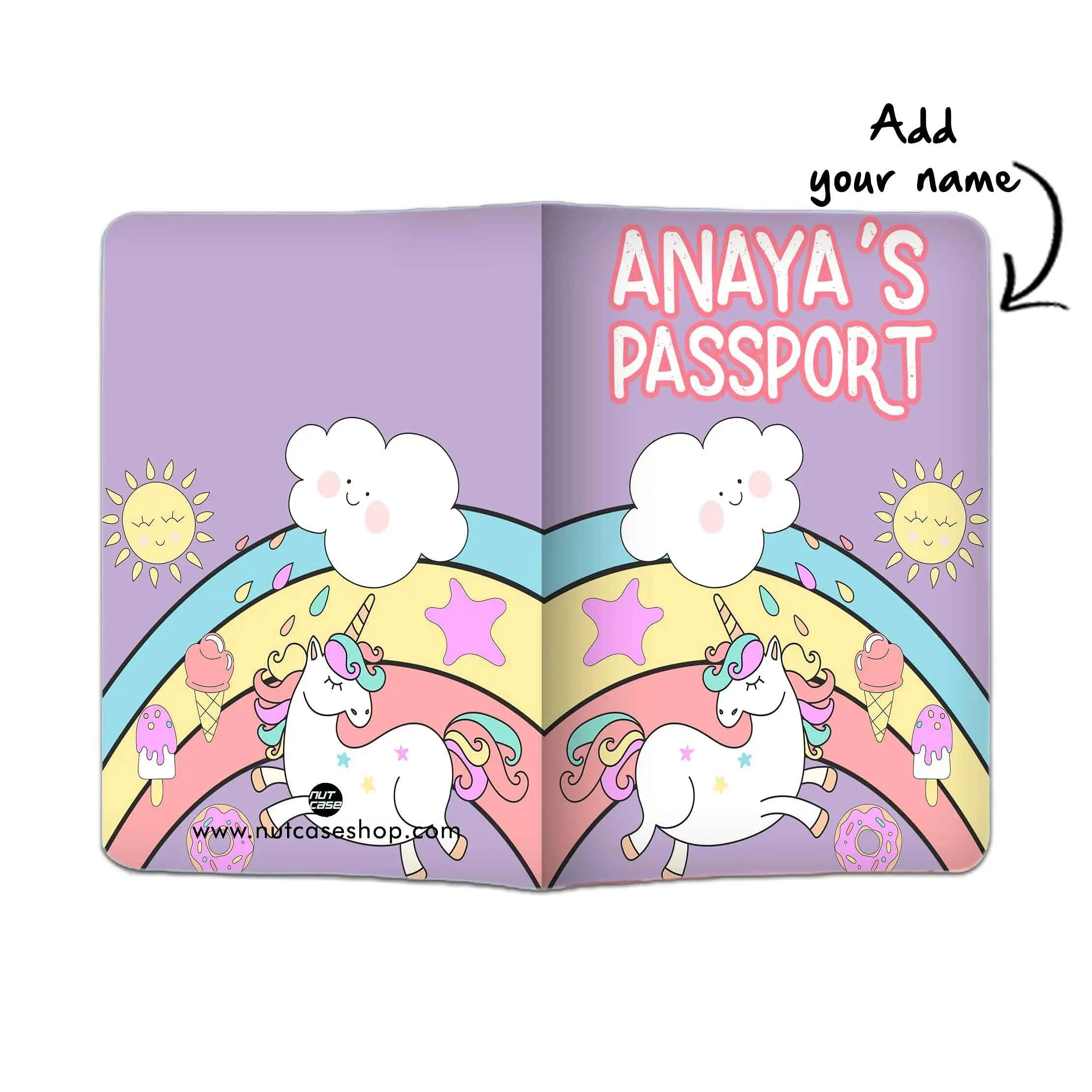 Nice Passport Cover for Gift - Unicorn Rainbows Sunshine - Image 12